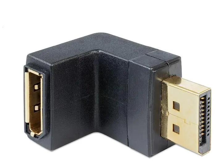 Αντάπτορας Delock, DisplayPort αρσενικό - DisplayPort θηλυκό, 90°
