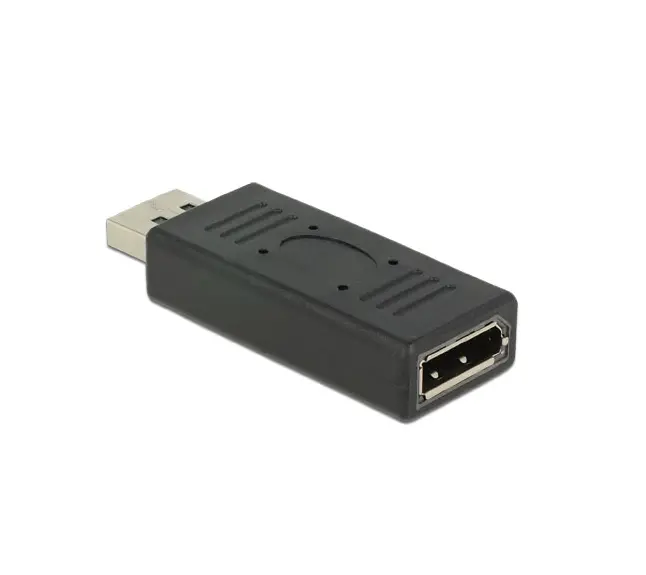 Адаптер Delock, DisplayPort 1.2 мъжко - DisplayPort женско, Черен - image 1