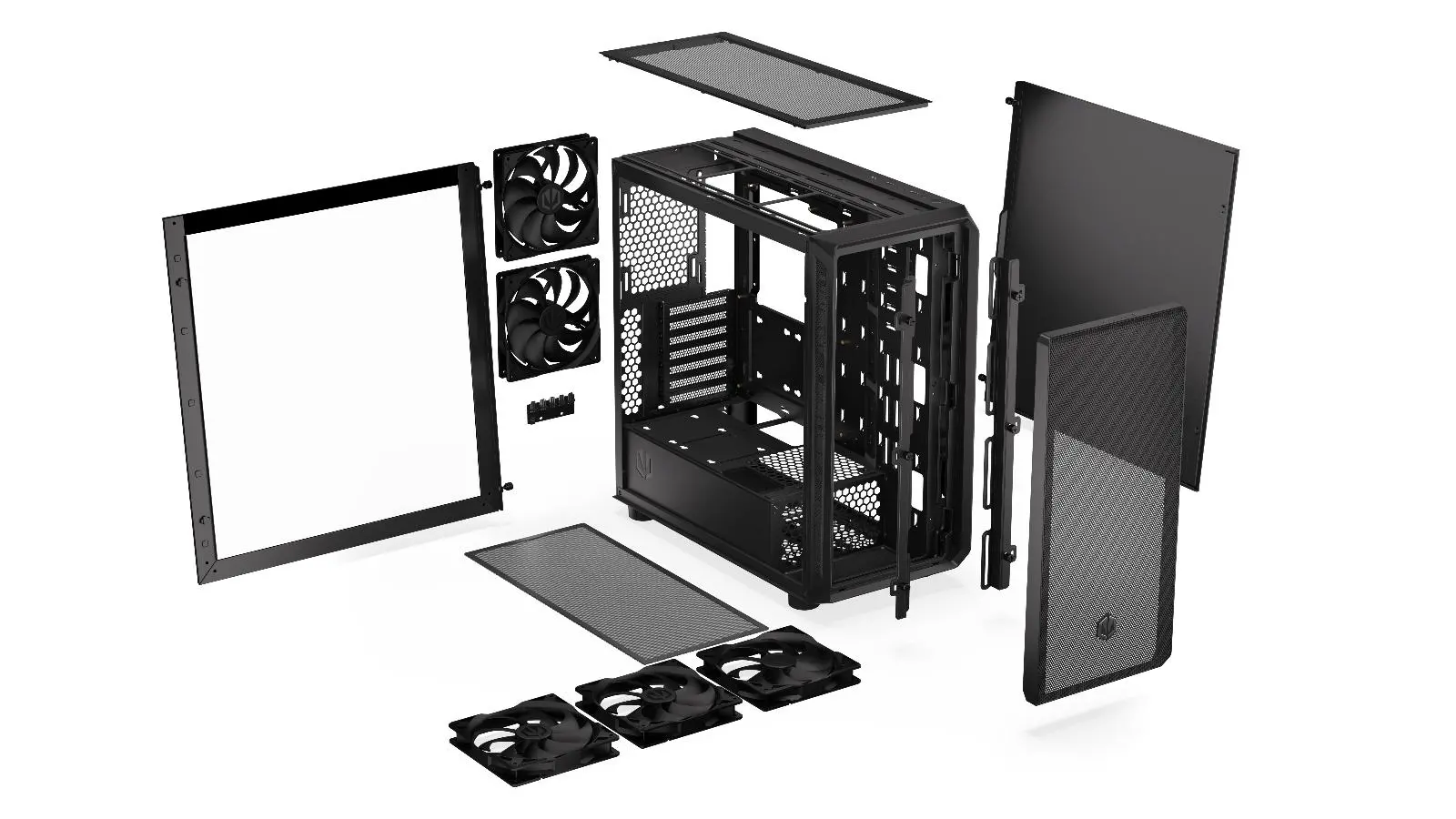 Endorfy Arx 700 Air, Mid-Tower, ATX/mATX/mITX, 2x USB-A (3.1 GEN 1), 1x Audio/1x Mic, 5x STRATUS 140 PWM fans, Tempered Glass, Mesh Top & Front Panel, 486×228×472 mm, 3 Year Warranty - image 12
