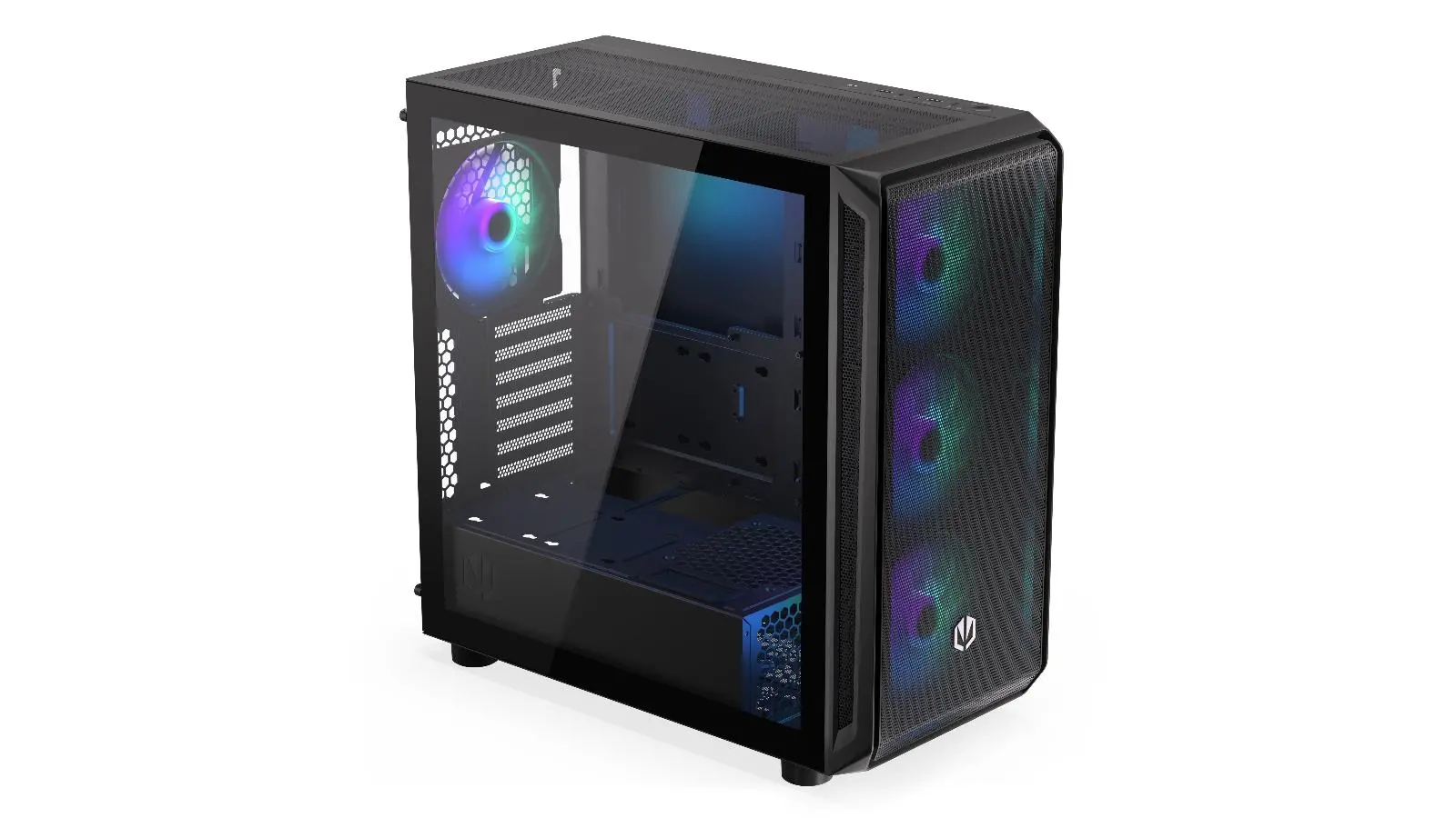 Endorfy Arx 700 ARGB, Mid-Tower, ATX/mATX/mITX, 2x USB-A (3.1 GEN 1), 1x Audio/1x Mic, 4x STRATUS 140 PWM fans, Tempered Glass, Mesh Top & Front Panel, 486×228×472 mm, 3 Year Warranty - image 1