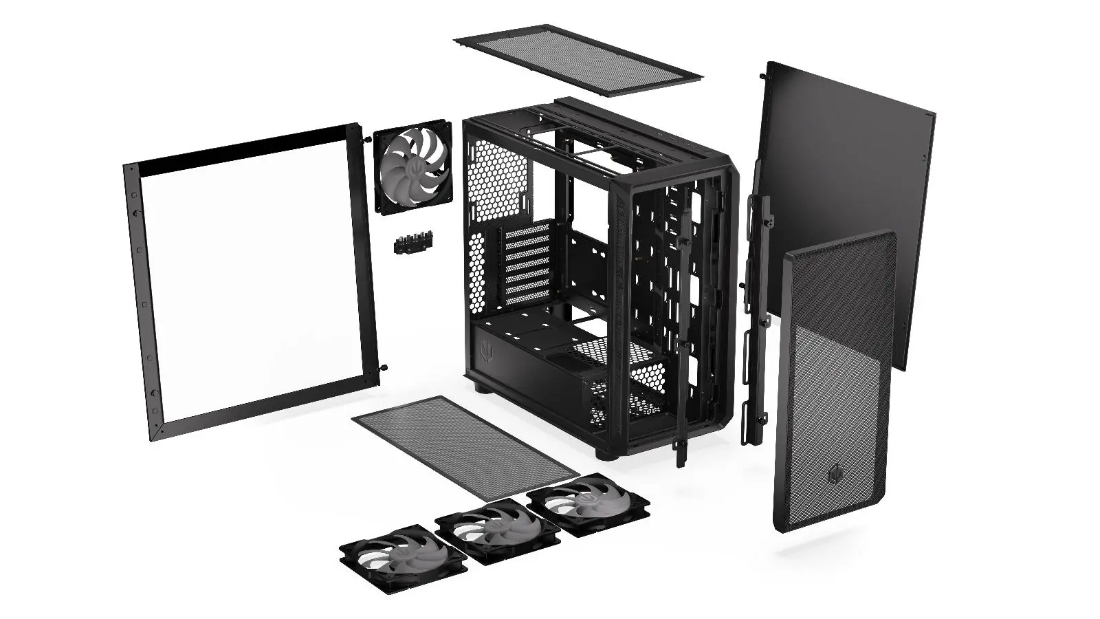 Endorfy Arx 700 ARGB, Mid-Tower, ATX/mATX/mITX, 2x USB-A (3.1 GEN 1), 1x Audio/1x Mic, 4x STRATUS 140 PWM fans, Tempered Glass, Mesh Top & Front Panel, 486×228×472 mm, 3 Year Warranty - image 12