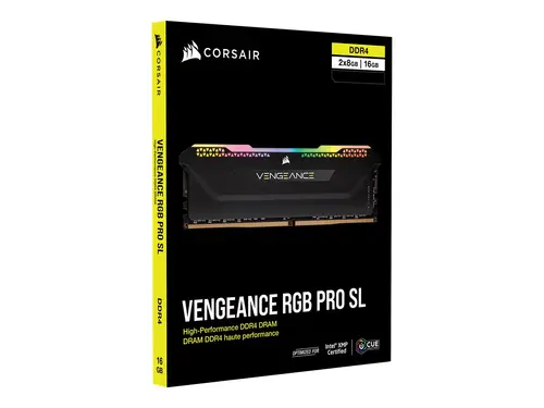 Corsair DDR4, 3600MHz 16GB 2x8GB DIMM, Unbuffered, 18-22-22-42, XMP 2.0, VENGEANCE RGB PRO SL Black Heatspreader, RGB LED, 1.35V, for AMD Ryzen & Intel - image 3