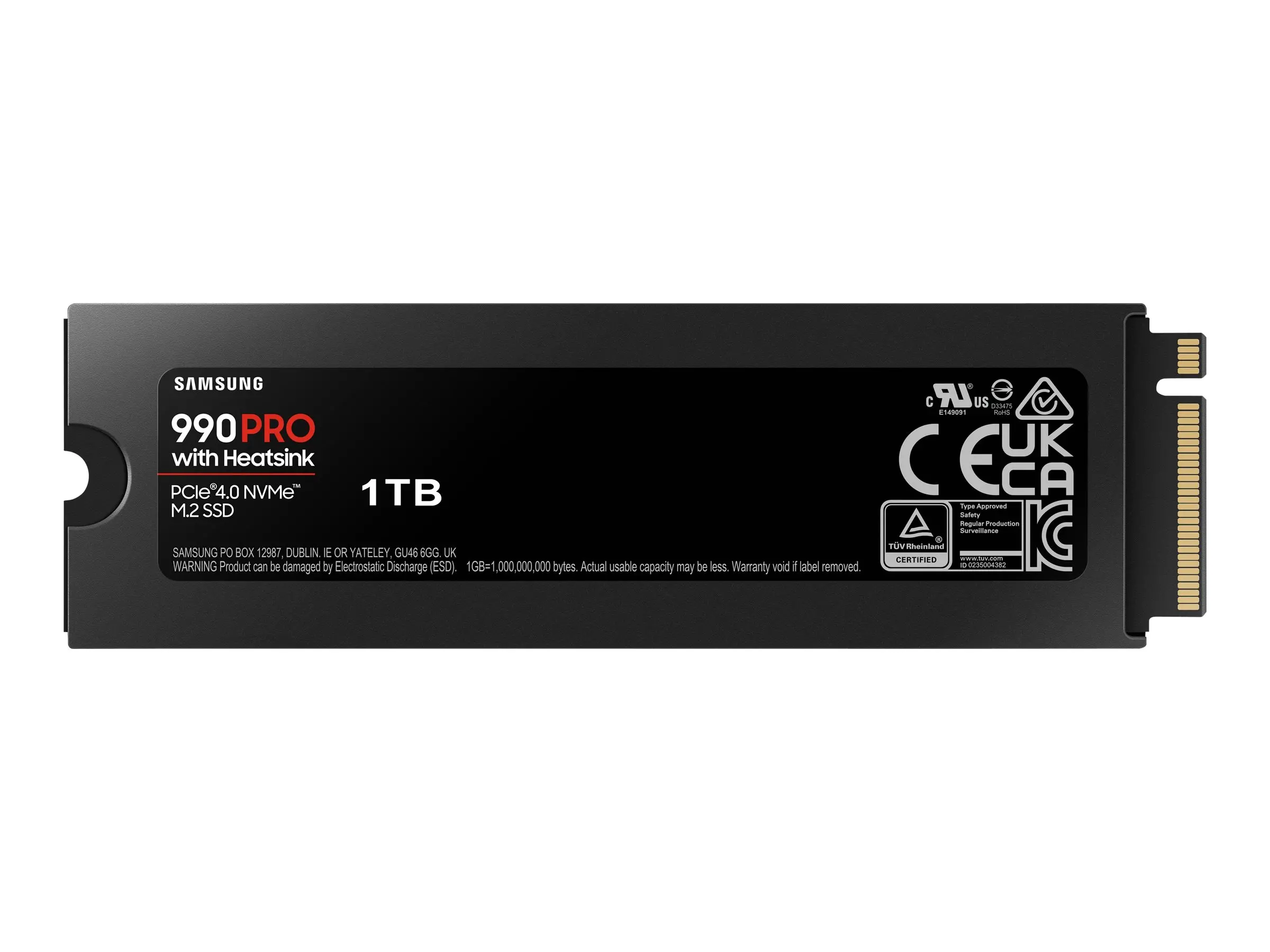 Твърд диск, Samsung SSD 990 PRO 1TB Heatsink PCIe 4.0 NVMe 2.0 M.2 V-NAND 3-bit MLC, 256-bit Encryption, Read 7450 MB/s Write 6900 MB/s - image 2