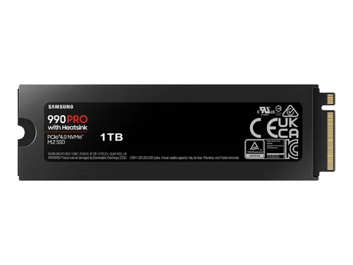 Σκληρός δίσκος, Samsung SSD 990 PRO 1TB Heatsink PCIe 4.0 NVMe 2.0 M.2 V-NAND 3-bit MLC, Κρυπτογράφηση 256-bit, Ανάγνωση 7450 MB/s Εγγραφή 6900 MB/s - 3