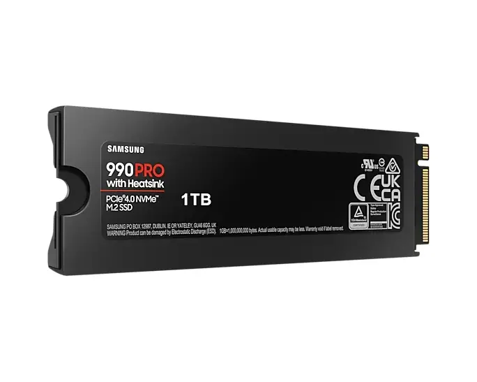 Твърд диск, Samsung SSD 990 PRO 1TB Heatsink PCIe 4.0 NVMe 2.0 M.2 V-NAND 3-bit MLC, 256-bit Encryption, Read 7450 MB/s Write 6900 MB/s - image 5