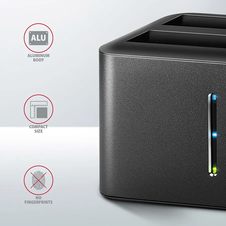 AXAGON ADSA-D25 USB 3.2 Gen 1 - 2x SATA 6G 2.5" SSD/HDD CLONE DUAL MINI dock - image 4