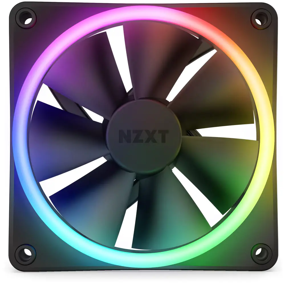 Вентилатор NZXT F120 RGB Duo, Черен