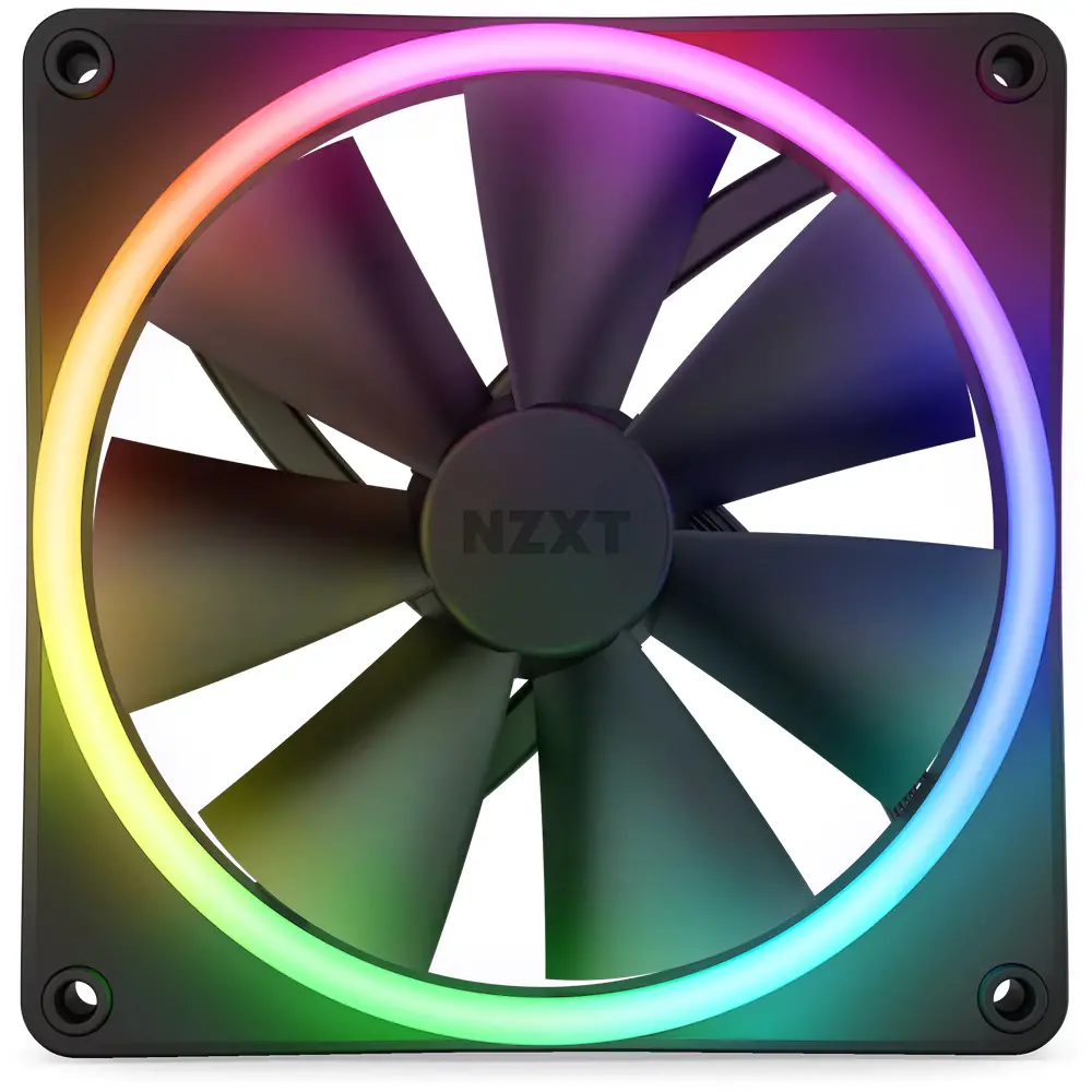 Ventilator NZXT F140 RGB Duo, Negru