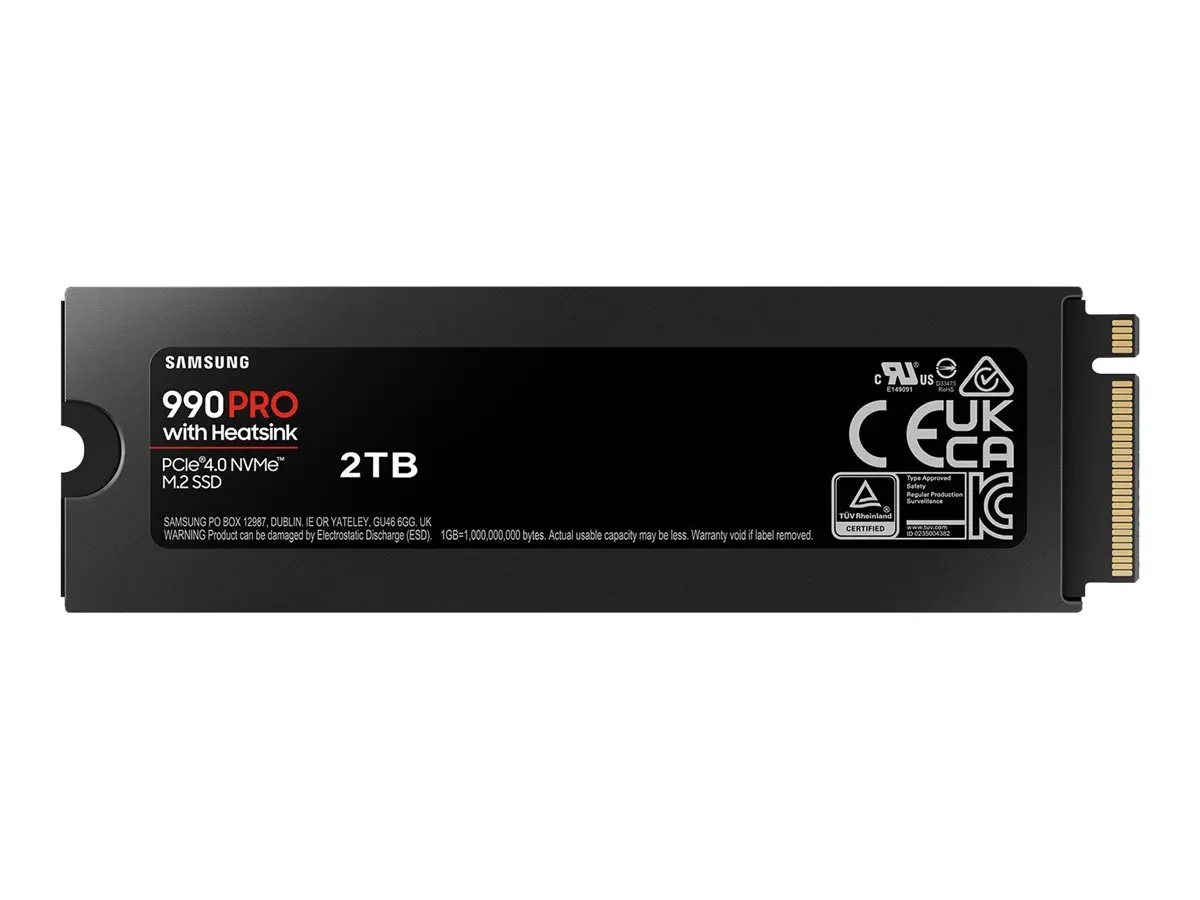 Σκληρός δίσκος, Samsung SSD 990 PRO 2TB Heatsink PCIe 4.0 NVMe 2.0 M.2 V-NAND 3-bit MLC, Κρυπτογράφηση 256-bit, Ανάγνωση 7450 MB/s Εγγραφή 6900 MB/s - image 2