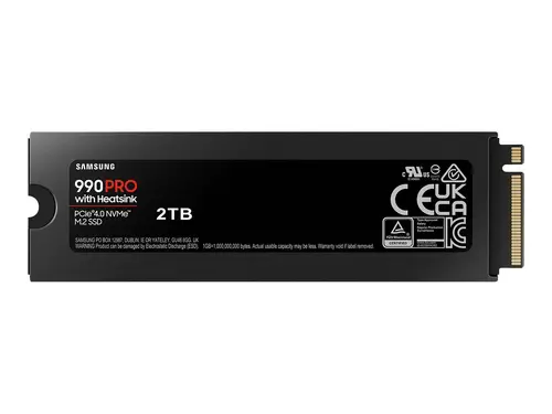 Σκληρός δίσκος, Samsung SSD 990 PRO 2TB Heatsink PCIe 4.0 NVMe 2.0 M.2 V-NAND 3-bit MLC, Κρυπτογράφηση 256-bit, Ανάγνωση 7450 MB/s Εγγραφή 6900 MB/s - 3