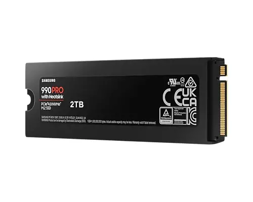 Σκληρός δίσκος, Samsung SSD 990 PRO 2TB Heatsink PCIe 4.0 NVMe 2.0 M.2 V-NAND 3-bit MLC, Κρυπτογράφηση 256-bit, Ανάγνωση 7450 MB/s Εγγραφή 6900 MB/s - 4