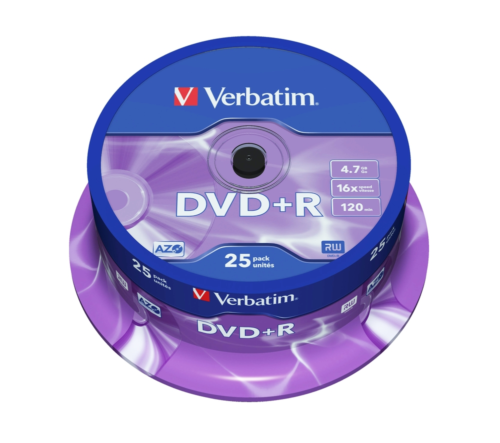 Медия, Verbatim DVD+R AZO 4.7GB 16X MATT SILVER SURFACE (25 PACK)