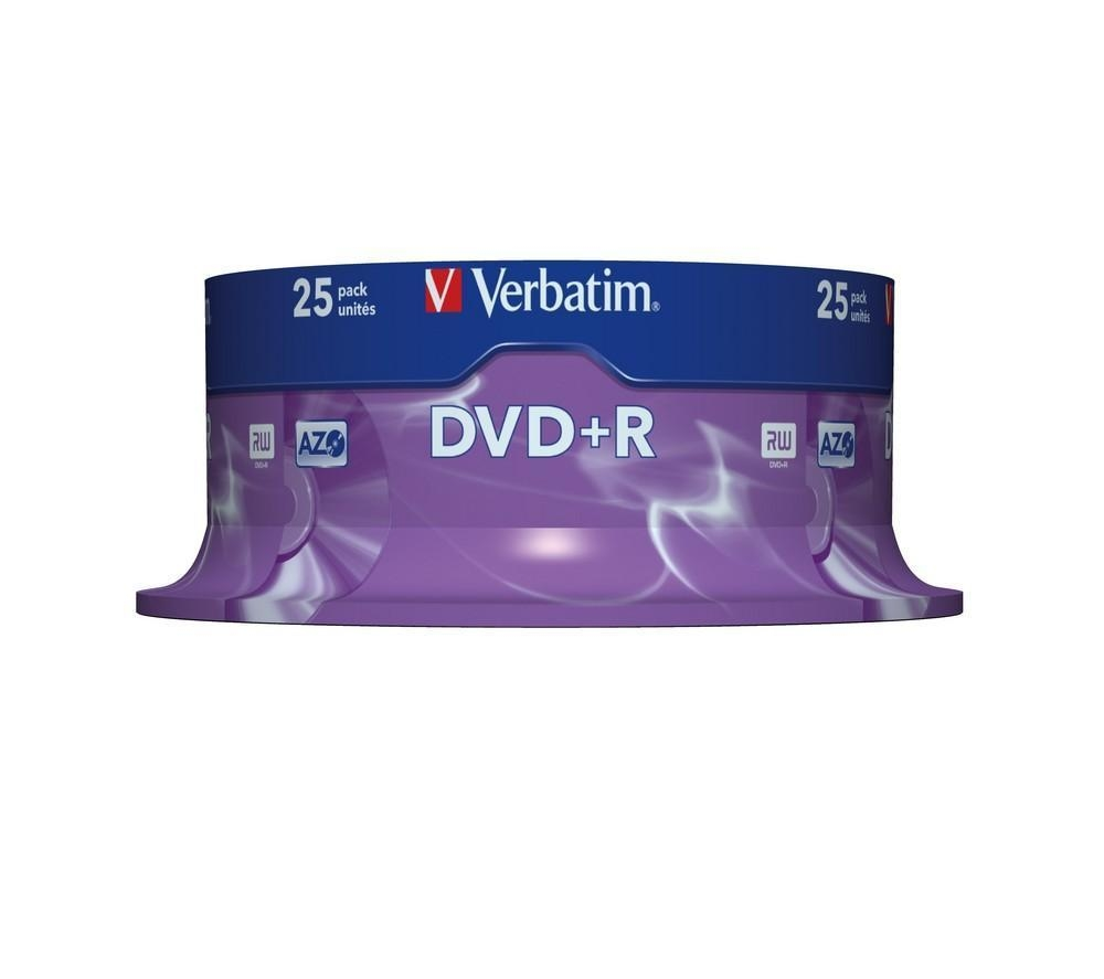 Медия, Verbatim DVD+R AZO 4.7GB 16X MATT SILVER SURFACE (25 PACK) - image 1