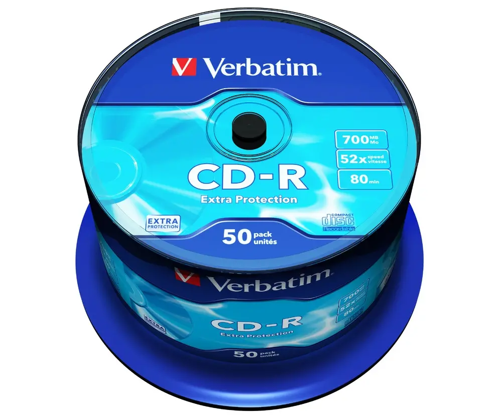 Media, Verbatim CD-R 700MB 52X EXTRA PROTECTION SURFACE (50 PACK)