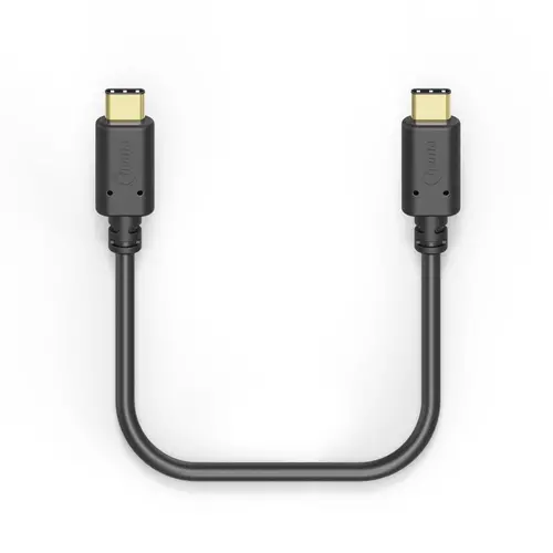Кабел HAMA USB-C мъжко– USB-C мъжко, 1.5м,480Mb/s, позл.конектори, черен - image 2