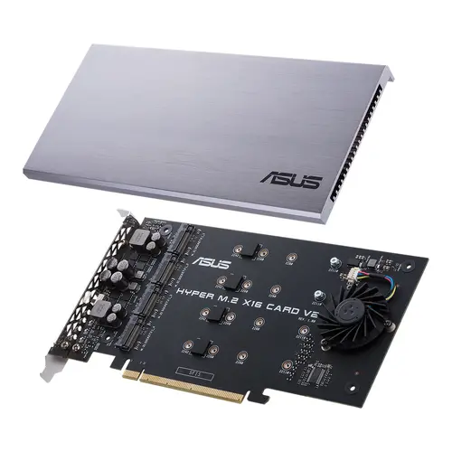 Карта ASUS Hyper M.2 x16 Card (PCIe 3.0) поддържа до 4 NVMe M.2 (2242/2260/2280/22110) устроиства - image 1