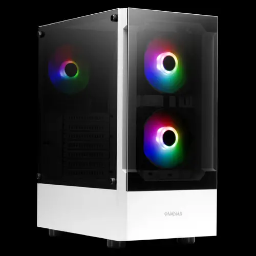 Gamdias кутия Case ATX - TALOS E3 White - aRGB, Tempered Glass - image 2