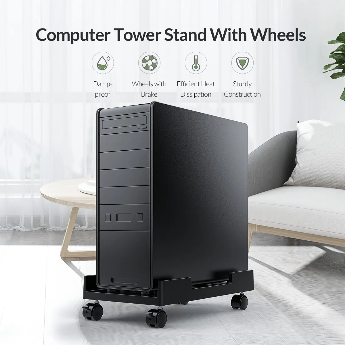 Orico βάση για υπολογιστή PC Stand - Computer Bracket - ανθεκτική στο νερό, μαύρο - CPB3-BK - image 6