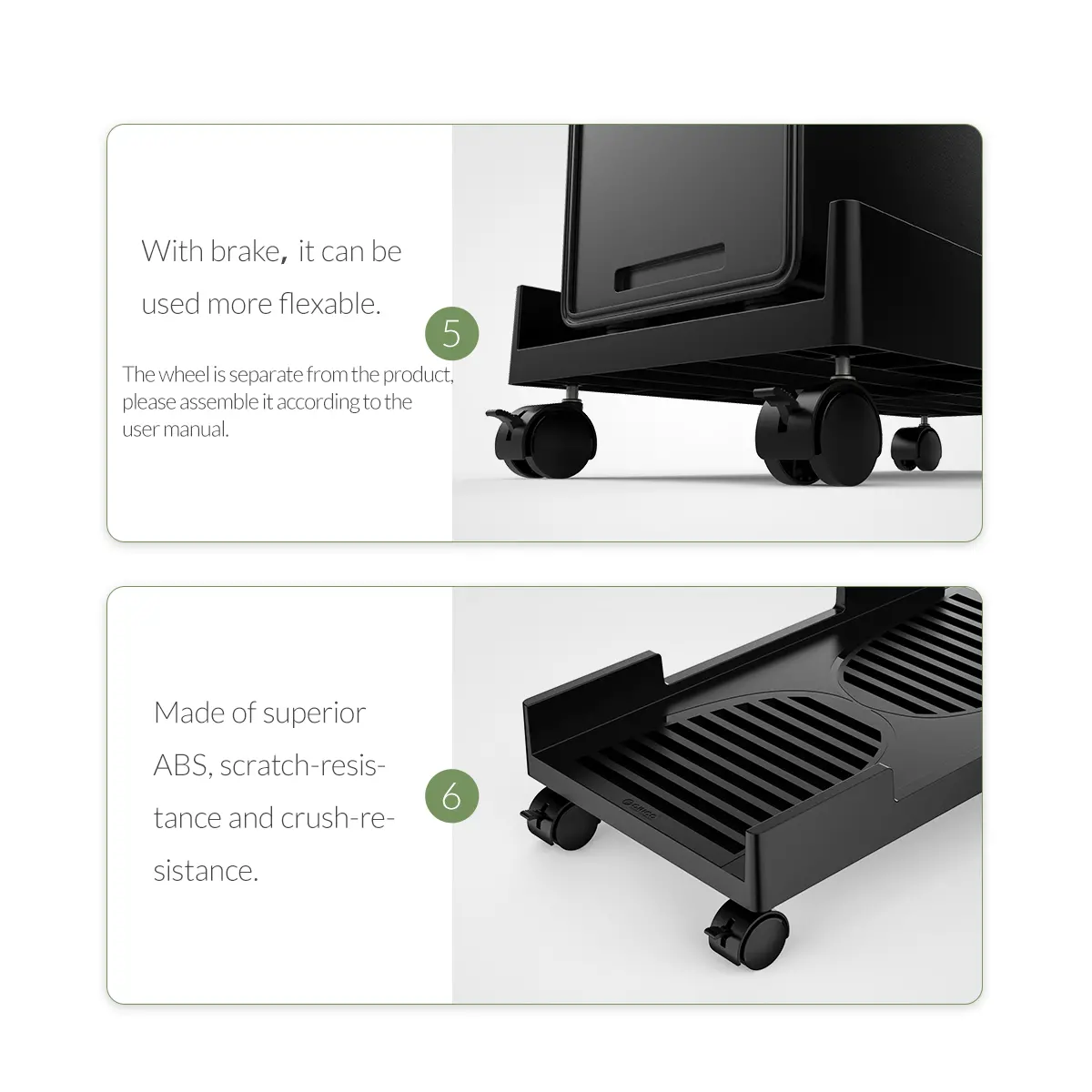 Orico βάση για υπολογιστή PC Stand - Computer Bracket - ανθεκτική στο νερό, μαύρο - CPB3-BK - image 9