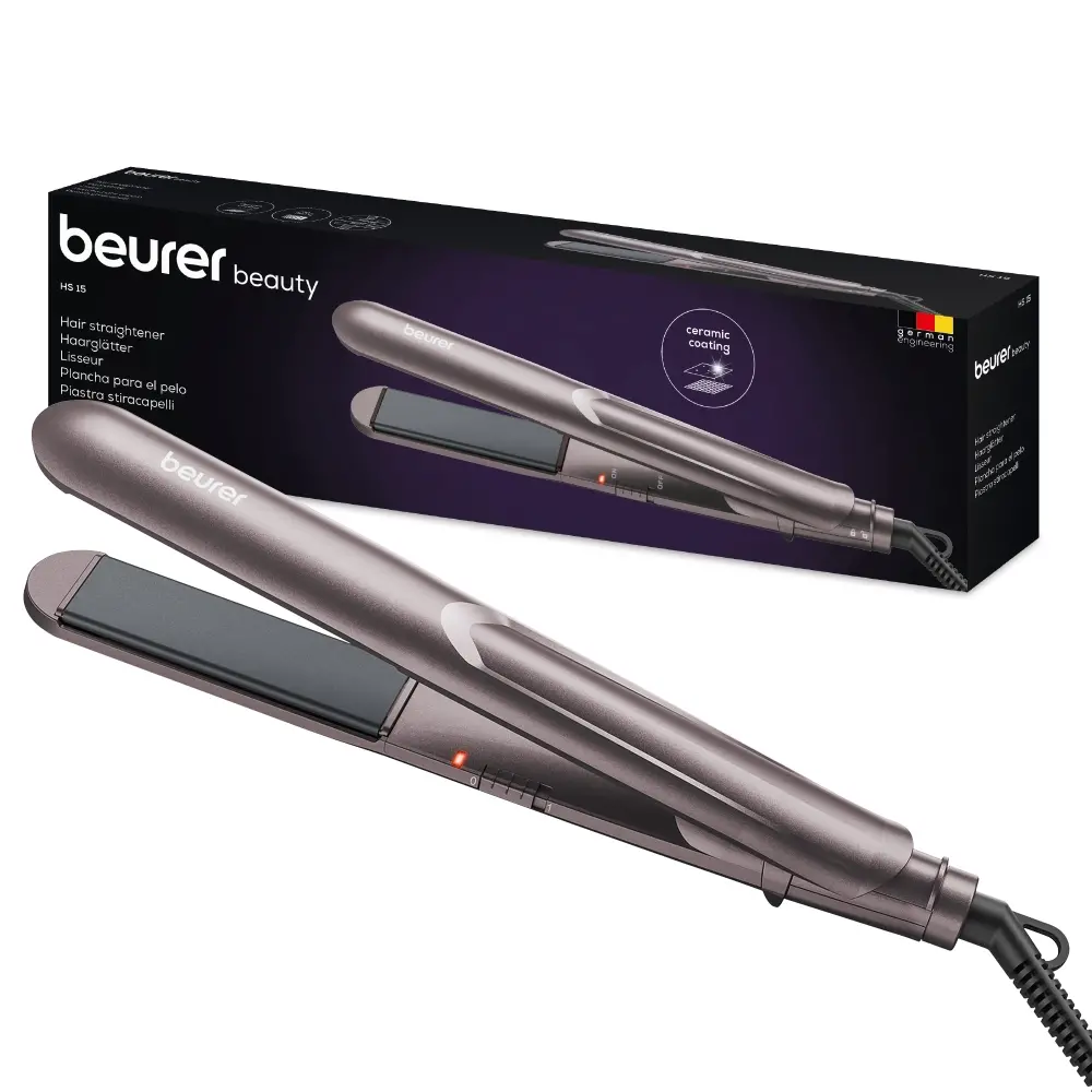 Πρέσα μαλλιών, Beurer HS 15 Hair straightener, κεραμική επίστρωση, γρήγορη θέρμανση, πλάκες με ελατήρια, αυτόματη απενεργοποίηση μετά από 30 λεπτά - image 1