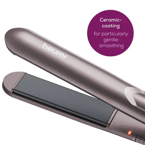 Placă de îndreptat părul, Beurer HS 15 Hair straightener, strat ceramic, încălzire rapidă, plăci montate pe arc, oprire automată după 30 de minute - 3