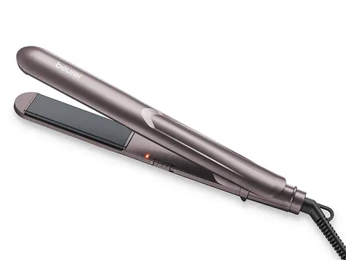 Placă de îndreptat părul, Beurer HS 15 Hair straightener, strat ceramic, încălzire rapidă, plăci montate pe arc, oprire automată după 30 de minute - 1