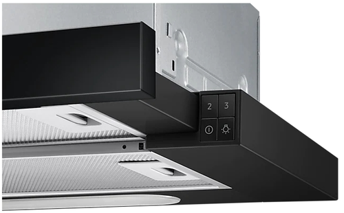 Аспиратор, Samsung NK24M1030IB/UR, Hood with washable aluminum filter,  60cm, Energy Efficiency Class C, Number of Motors - 1, Noise Level - 71 dBA, Type of controls - Push button, Black - image 4
