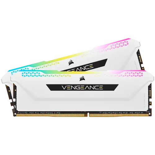Памет Corsair Vengeance PRO SL RGB White 32GB(2x16GB) DDR4 PC4-25600 3200MHz CL16 CMH32GX4M2E3200C16W AMD Ryzen Optimized