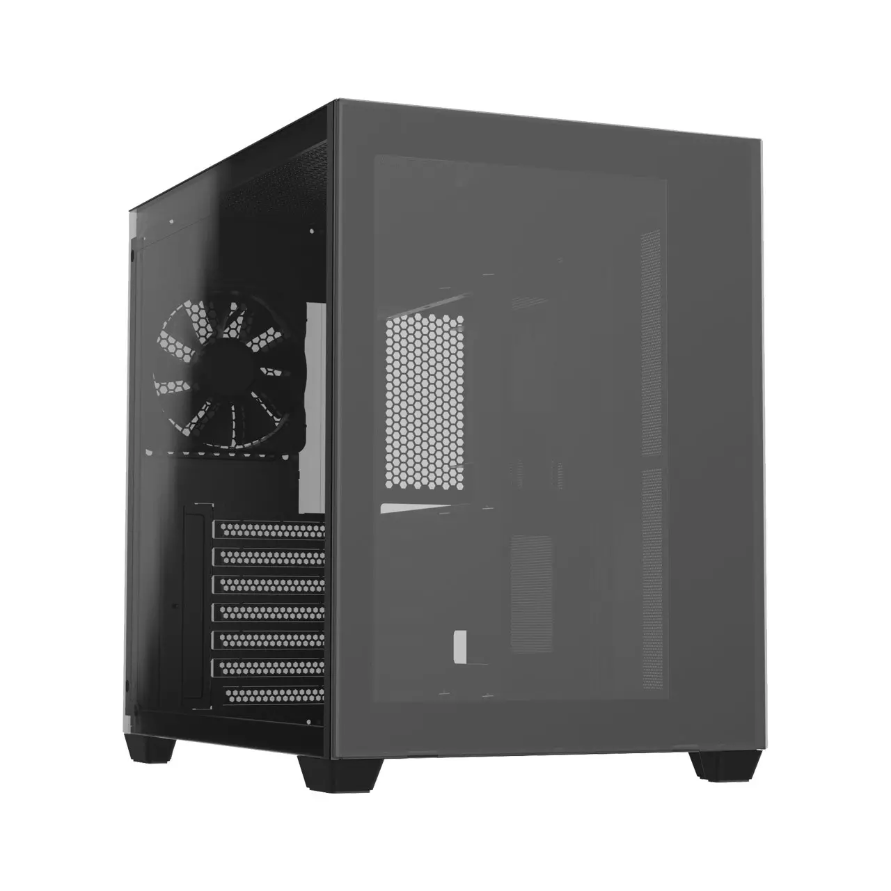 Кутия FSP CMT380 Black ARGB TG, ATX Mid Tower, Черна