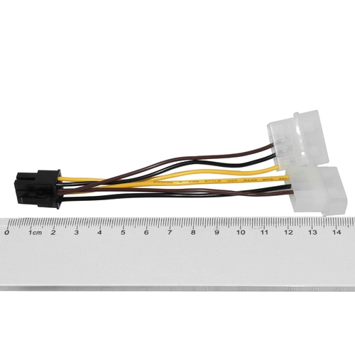 Makki Адаптер Adapter 2xMolex to 6pin PCI-E VGA - MAKKI-CE313-0.15m - image 4