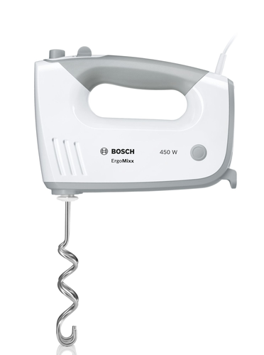 Миксер, Bosch MFQ36400, Hand mixer, 450 W, 5 speed settings, additional pulse/turbo setting, white/grey - image 1