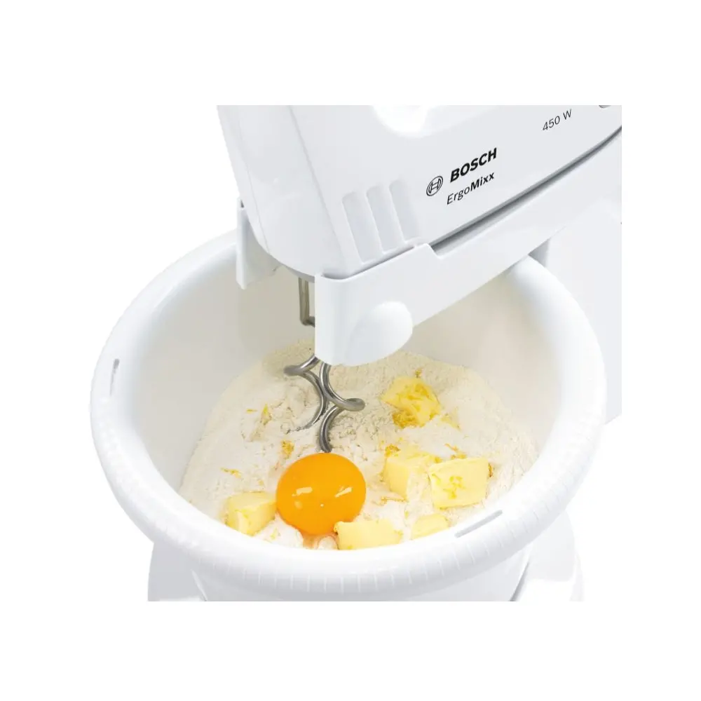 Mixer, Bosch MFQ36400, Mixer de mână, 450 W, 5 setări de viteză, setare suplimentară pulse/turbo, alb/gri - image 5