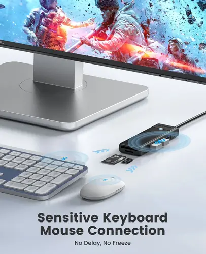 Orico хъб USB3.0 HUB White - 3 x USB3.0, SD, TF - PAPW3AT-U3-015-WH - image 5