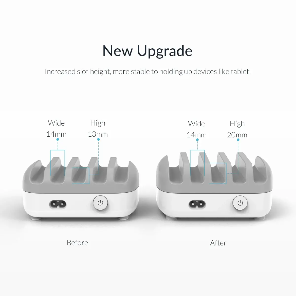 Orico зарядна станция за мобилни устройства Charger Station 220V - 5 x USB 40W White - DUK-5P-EU-WH - image 10