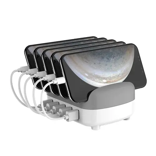 Orico зарядна станция за мобилни устройства Charger Station 220V - 5 x USB 40W White - DUK-5P-EU-WH - image 17