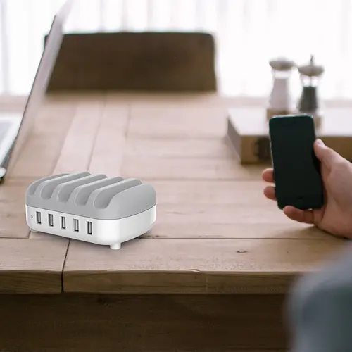 Orico зарядна станция за мобилни устройства Charger Station 220V - 5 x USB 40W White - DUK-5P-EU-WH - image 18