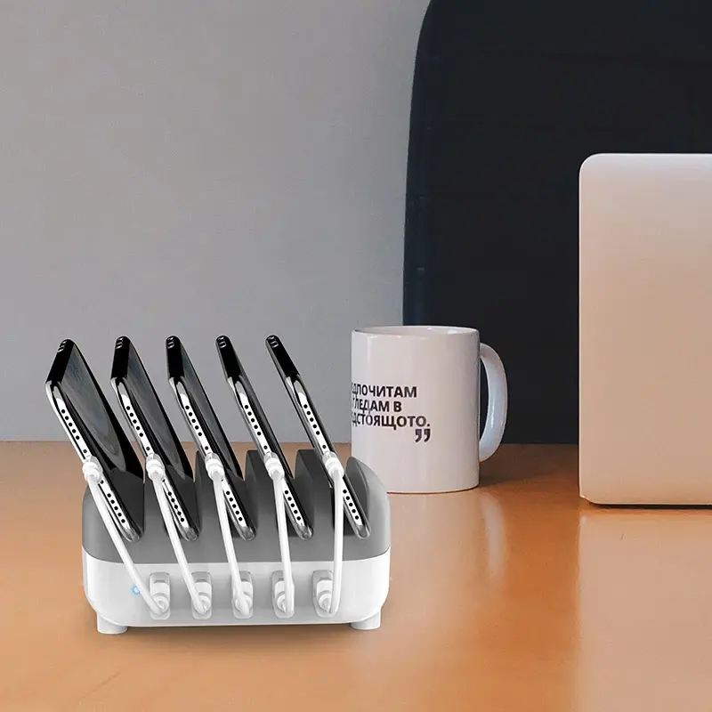 Orico зарядна станция за мобилни устройства Charger Station 220V - 5 x USB 40W White - DUK-5P-EU-WH - image 19