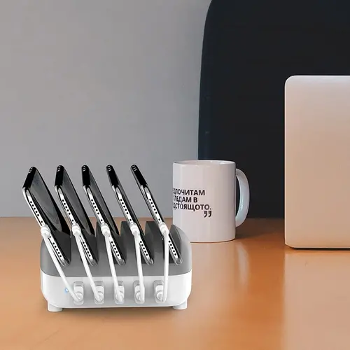 Orico σταθμός φόρτισης για κινητές συσκευές Charger Station 220V - 5 x USB 40W λευκό - DUK-5P-EU-WH - 20