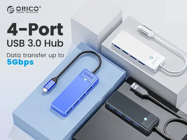 Orico хъб USB3.1 HUB Type-C - 4 x USB3.0 - PAPW4A-C3-015-BK - image 7