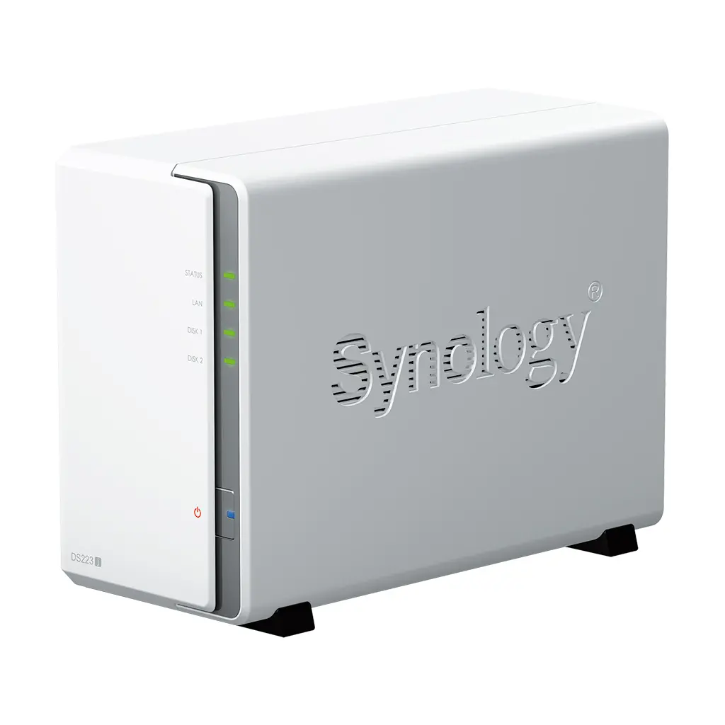 Δικτυακός αποθηκευτικός χώρος Synology DS223j, Για 2 δίσκους, Realtek RTD1619B 4-core 1.7GHz, 1 GB