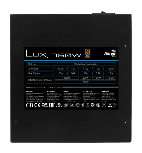 AeroCool sursă de alimentare PSU LUX-750W Bronze - ACPB-LD75AEC.11 - 9