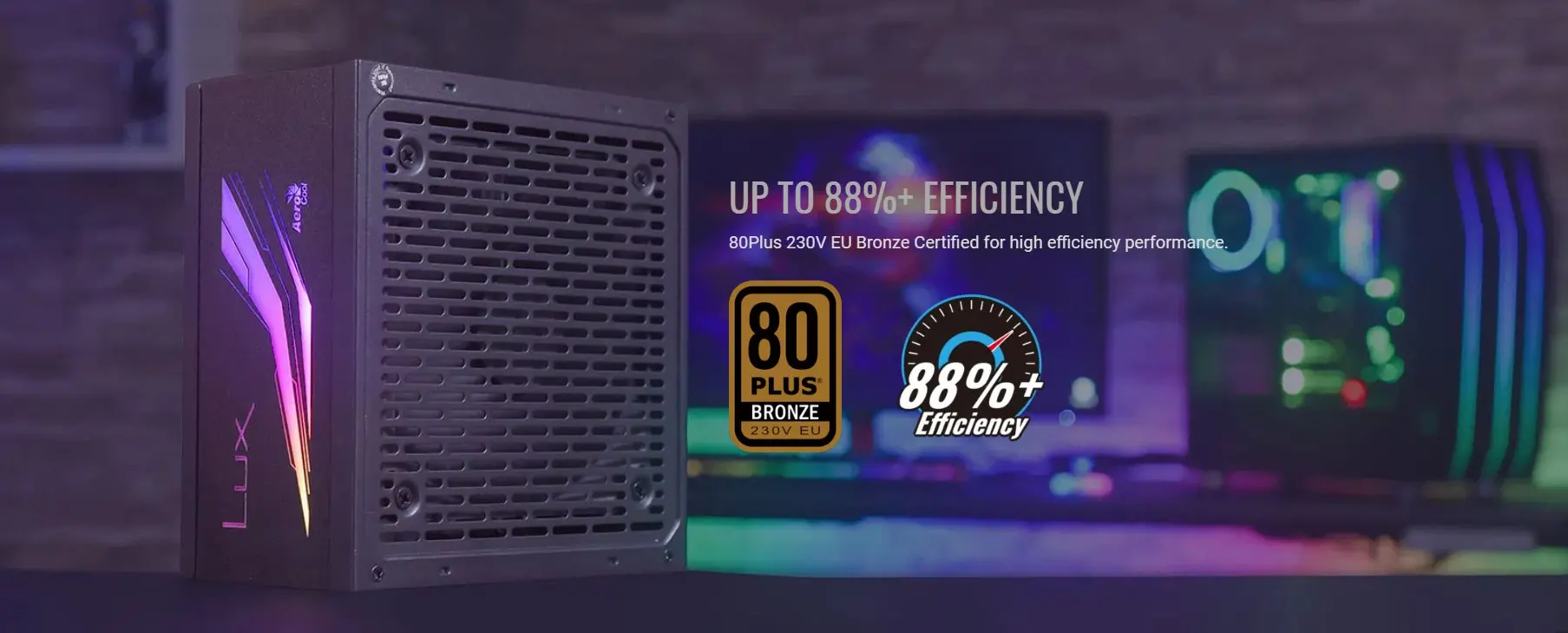 AeroCool захранване PSU LUX RGB 650W - Bronze, RGB Addressable - ACPB-LX65AEC.11 - image 2
