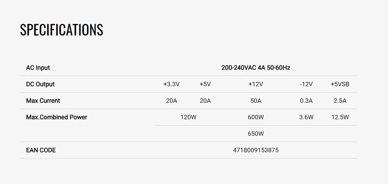 AeroCool захранване PSU LUX RGB 650W - Bronze, RGB Addressable - ACPB-LX65AEC.11 - image 6