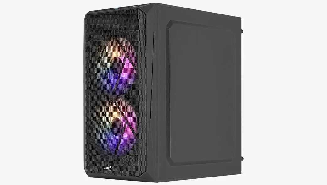 AeroCool κουτί υπολογιστή mATX - CS-107-A-BK-v2 - περιλαμβάνονται 3 ανεμιστήρες - image 1