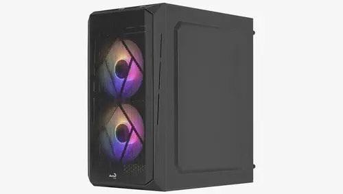 AeroCool κουτί υπολογιστή mATX - CS-107-A-BK-v2 - περιλαμβάνονται 3 ανεμιστήρες - 2