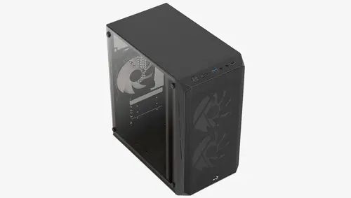 AeroCool κουτί υπολογιστή mATX - CS-107-A-BK-v2 - περιλαμβάνονται 3 ανεμιστήρες - 8