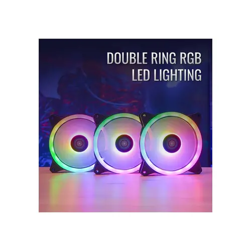 AeroCool комплект вентилатори Fan Pack 3-in-1 3x120mm - DUO 12 Pro - Addressable RGB with Hub, Remote - ACF3-DU10227.11 - image 4