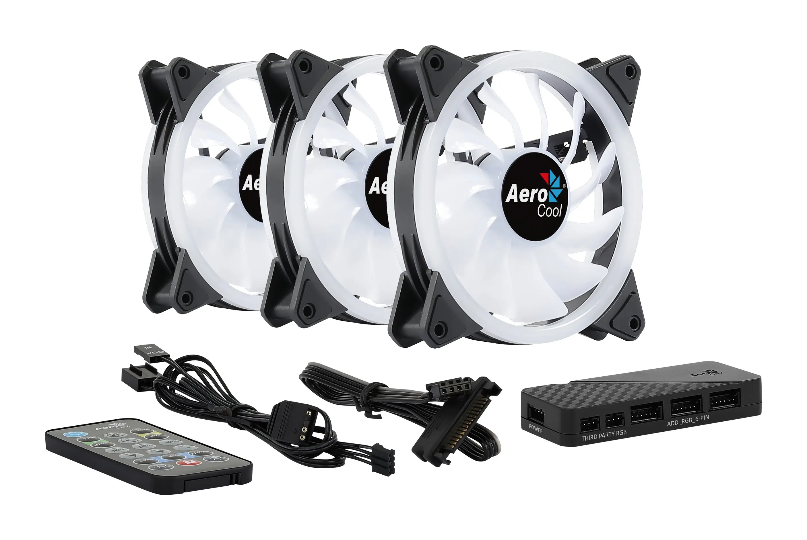 AeroCool комплект вентилатори Fan Pack 3-in-1 3x120mm - DUO 12 Pro - Addressable RGB with Hub, Remote - ACF3-DU10227.11 - image 7