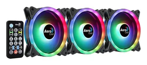 AeroCool комплект вентилатори Fan Pack 3-in-1 3x120mm - DUO 12 Pro - Addressable RGB with Hub, Remote - ACF3-DU10227.11 - image 9