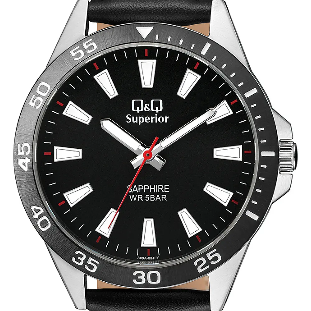 Мъжки аналогов часовник Q&Q Superior Sapphire - S08A-004PY - image 1